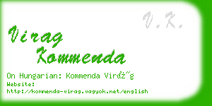 virag kommenda business card